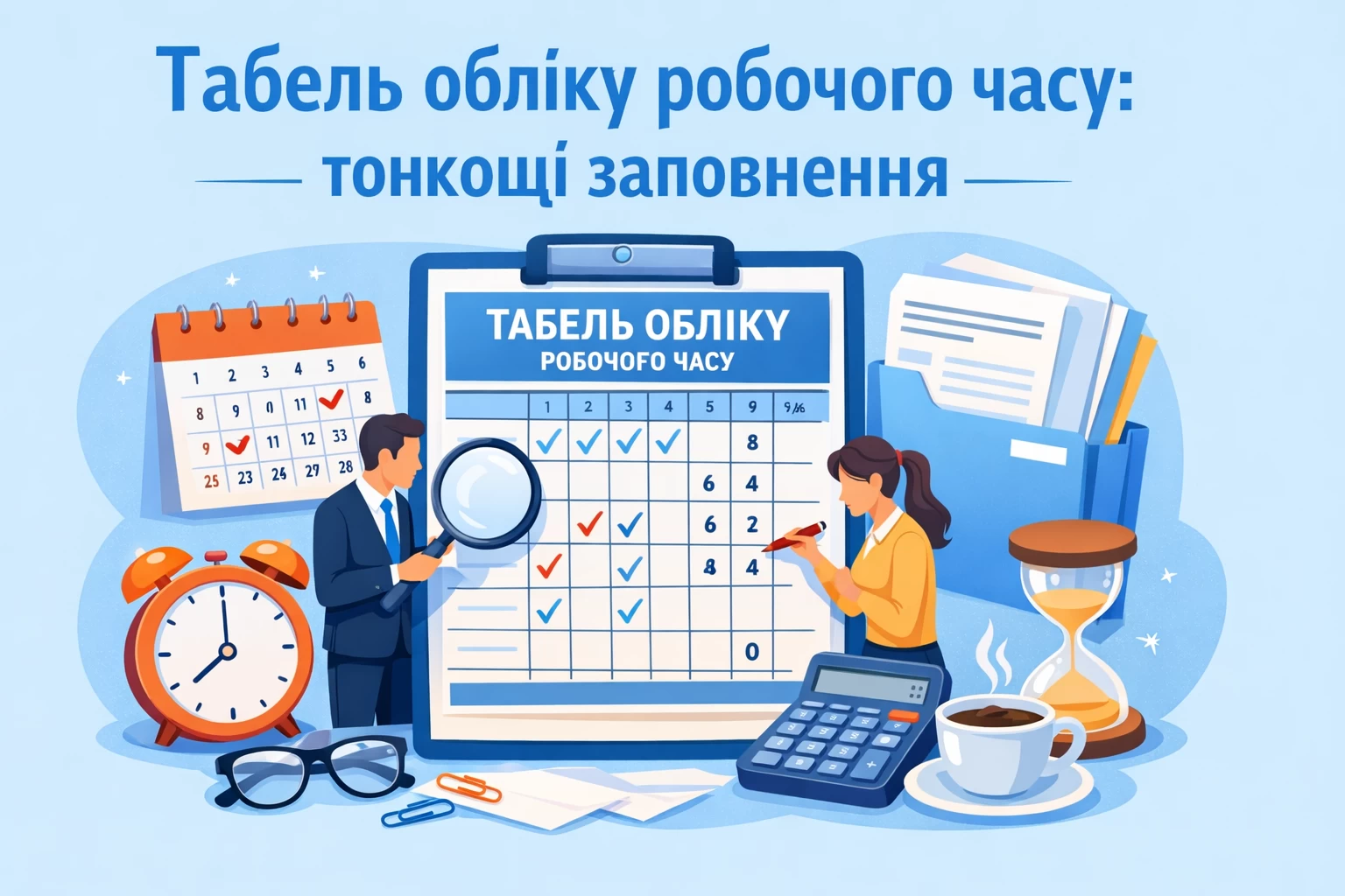 Табель обліку робочого часу: тонкощі заповнення