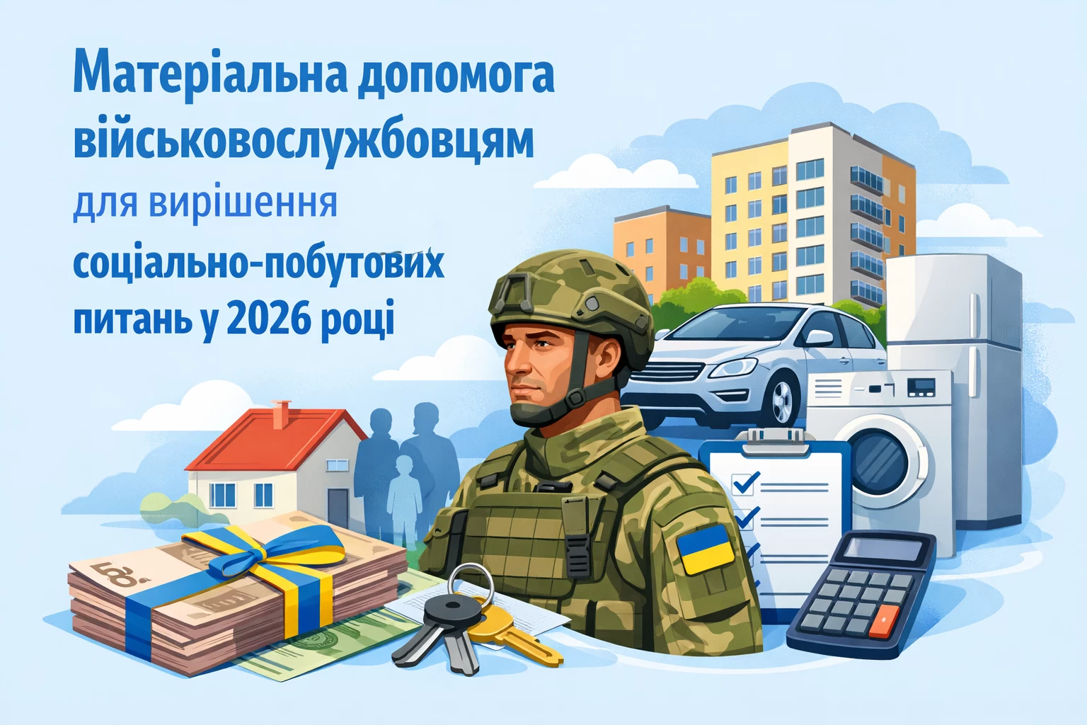 Матеріальна допомога військовослужбовцям для вирішення соціально-побутових питань у 2026 році