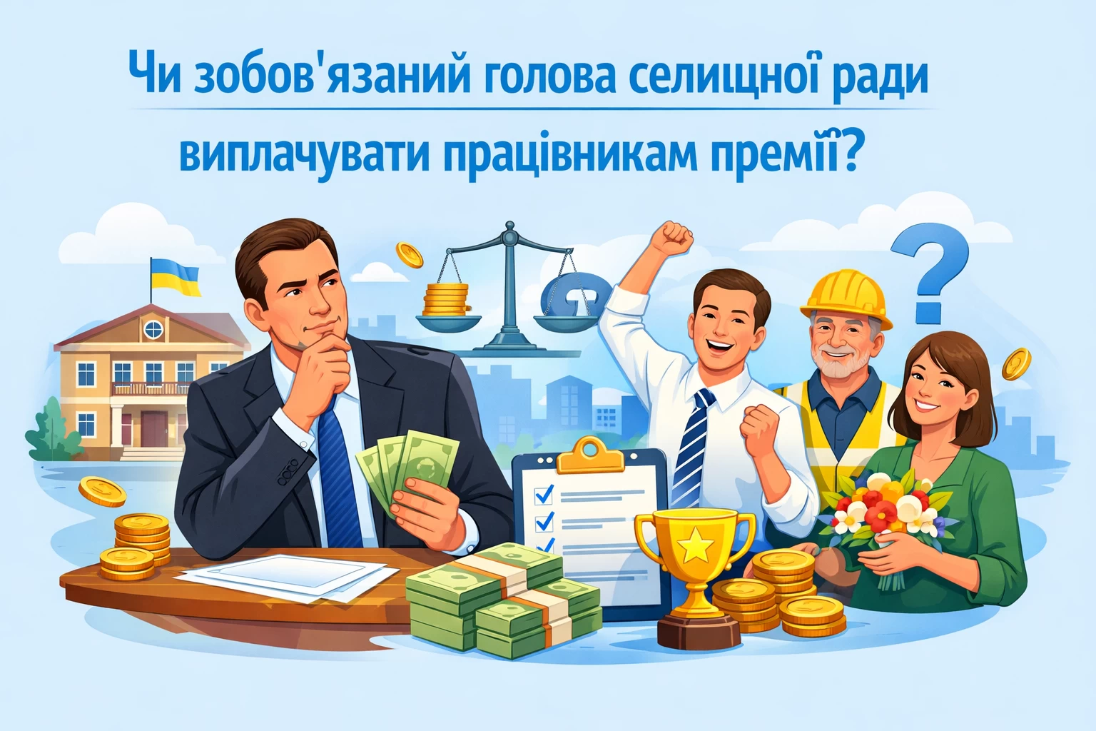 Чи зобов’язаний голова селищної ради виплачувати працівникам премії