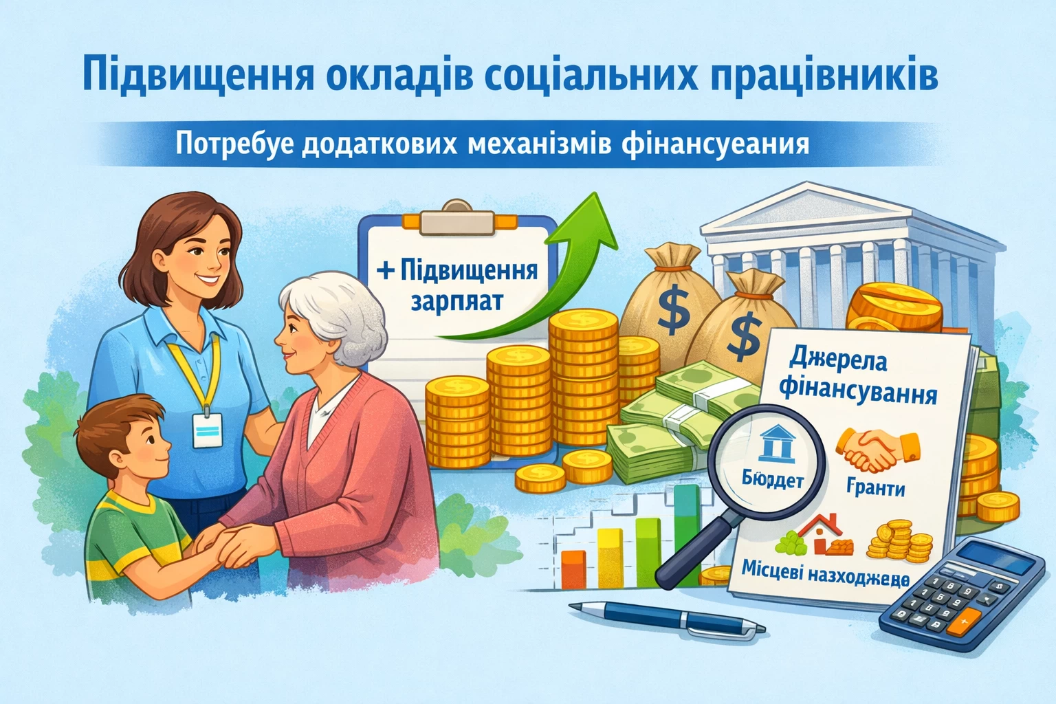 Підвищення посадових окладів соціальних працівників потребує додаткових механізмів фінансування