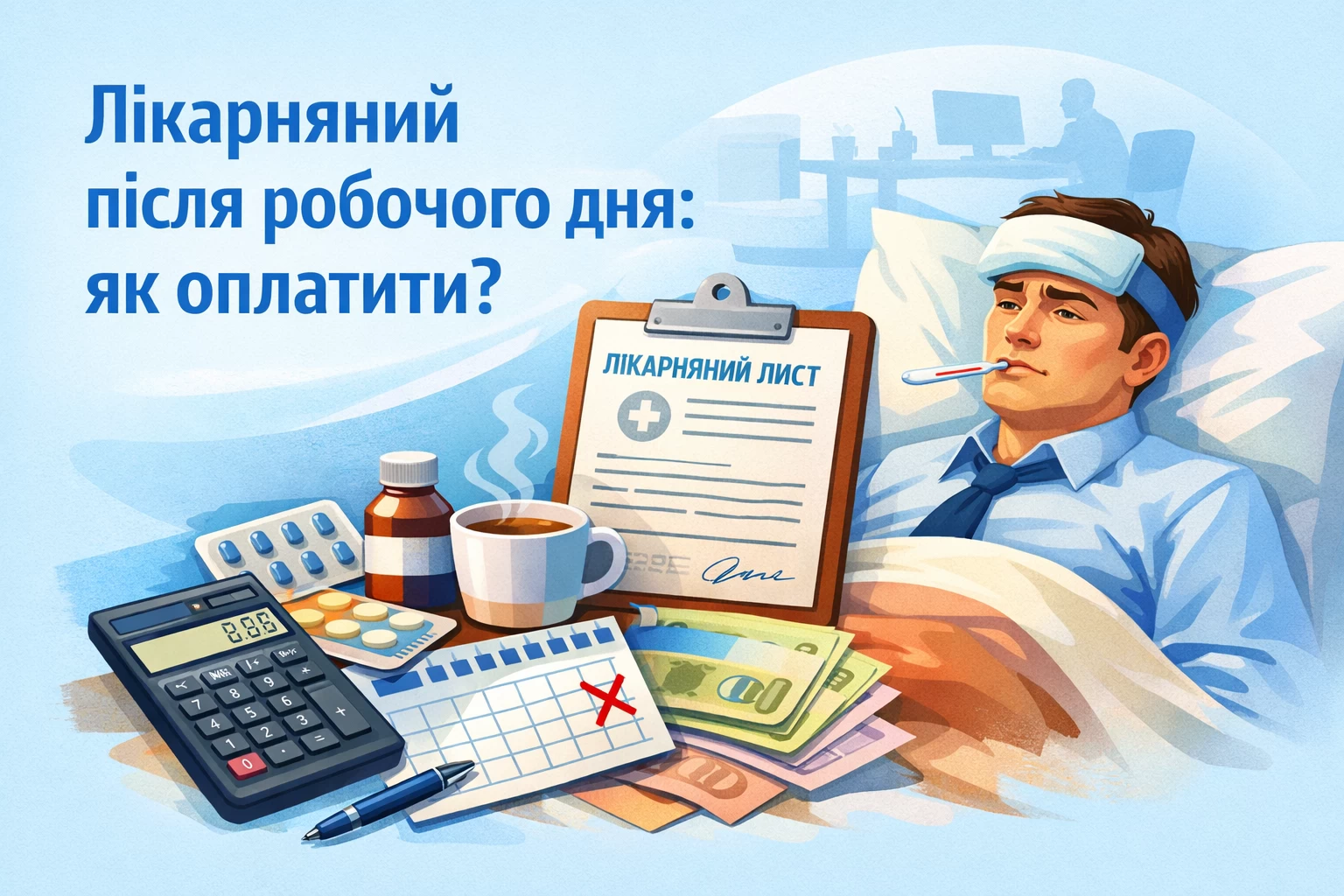 Лікарняний після робочого дня: як оплатити?