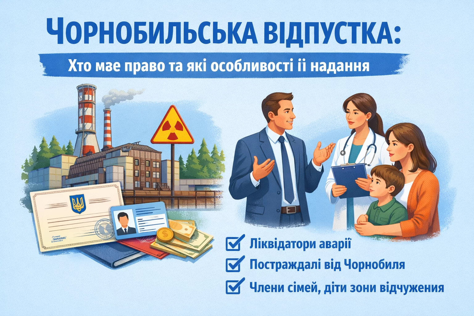 Чорнобильська відпустка: хто має право та які особливості її надання