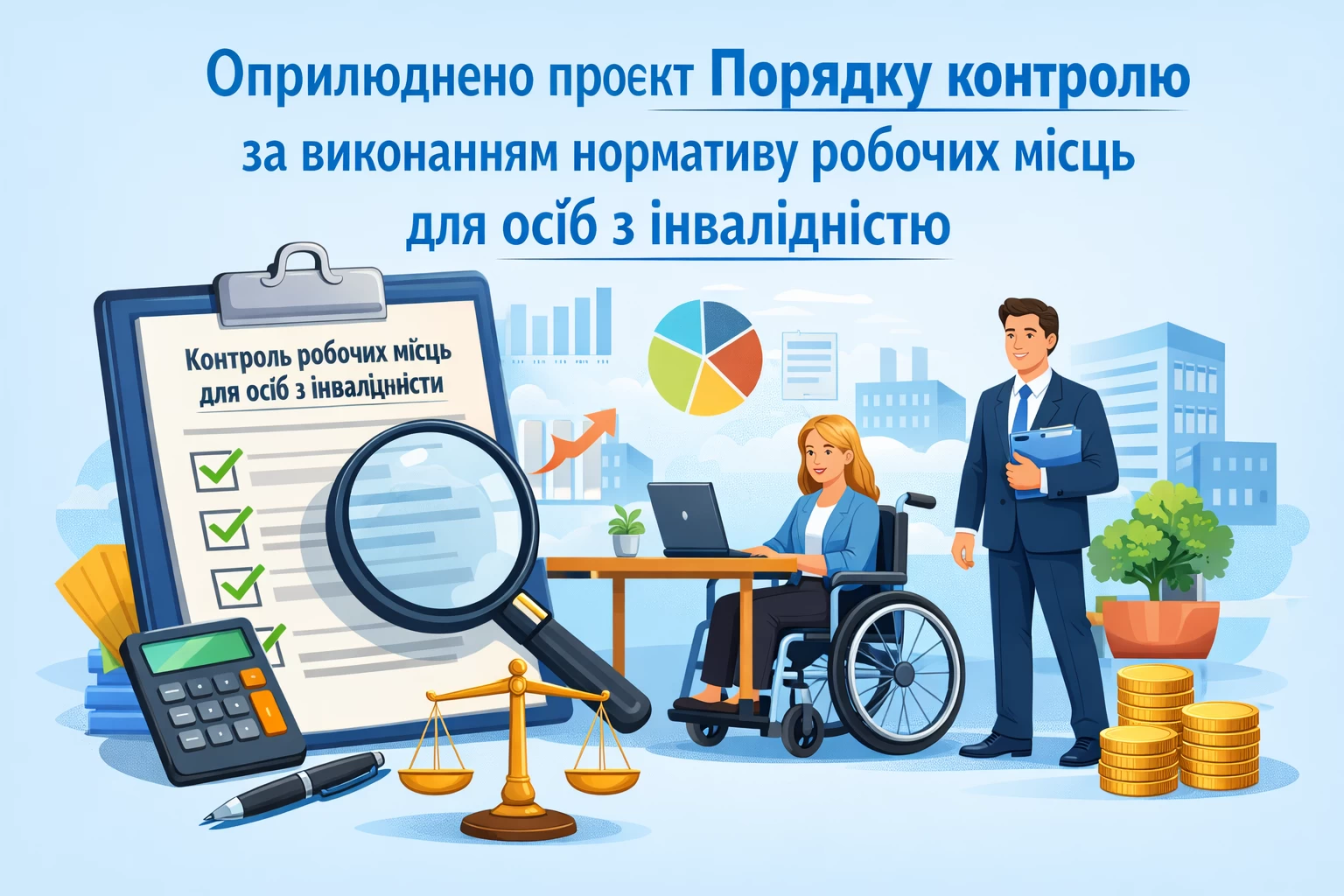 Оприлюднено проєкт порядку контролю за виконанням нормативу робочих місць для осіб з інвалідністю