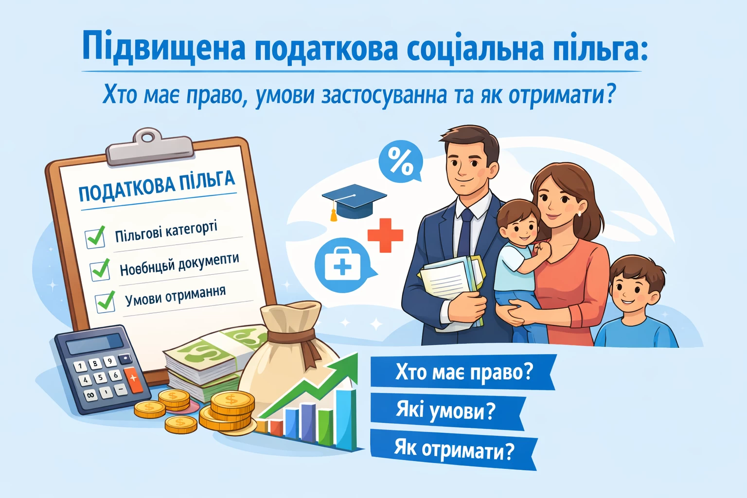Підвищена податкова соціальна пільга: хто має право, умови застосування та як отримати?