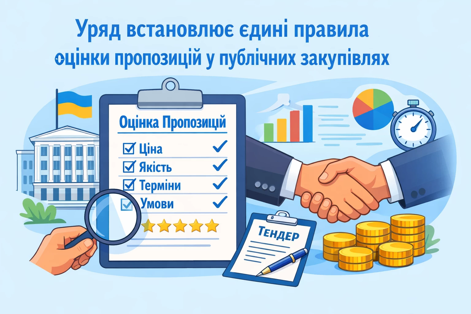 Уряд встановлює єдині правила оцінки пропозицій у публічних закупівлях