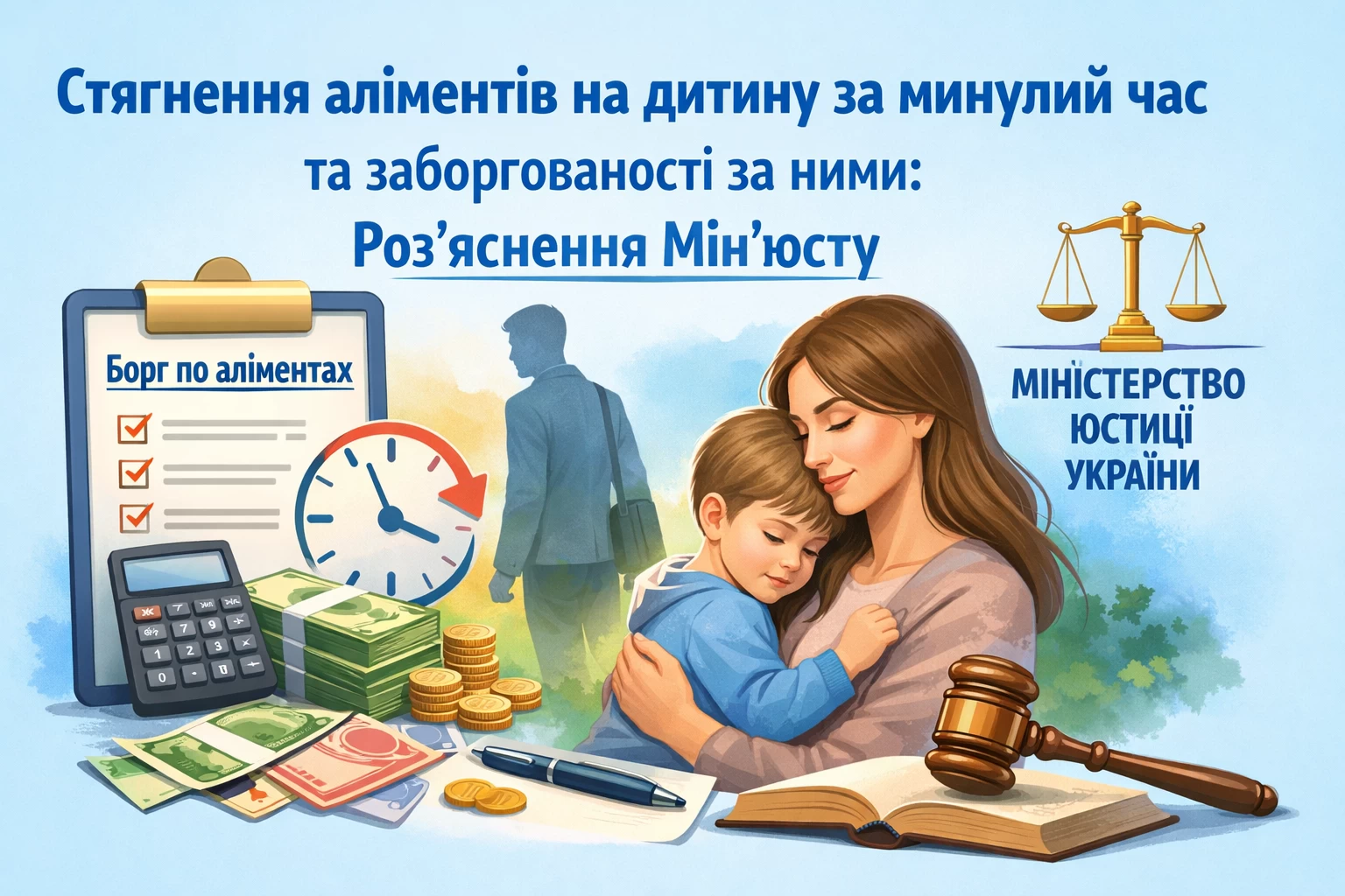 Стягнення аліментів на дитину за минулий час та заборгованості за ними: роз’яснення Мін’юсту