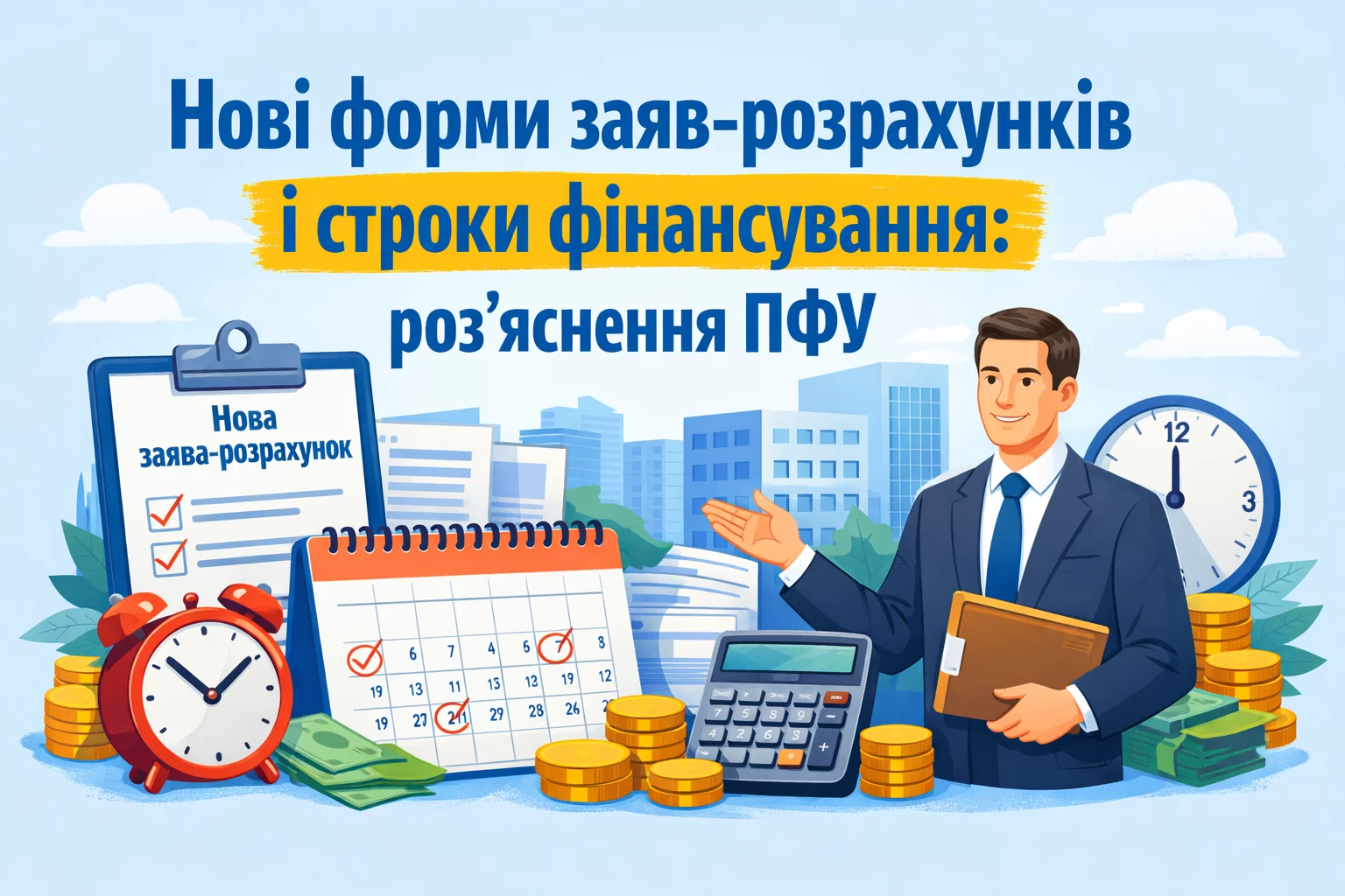 Нові форми заяв-розрахунків і строки фінансування: роз’яснення ПФУ