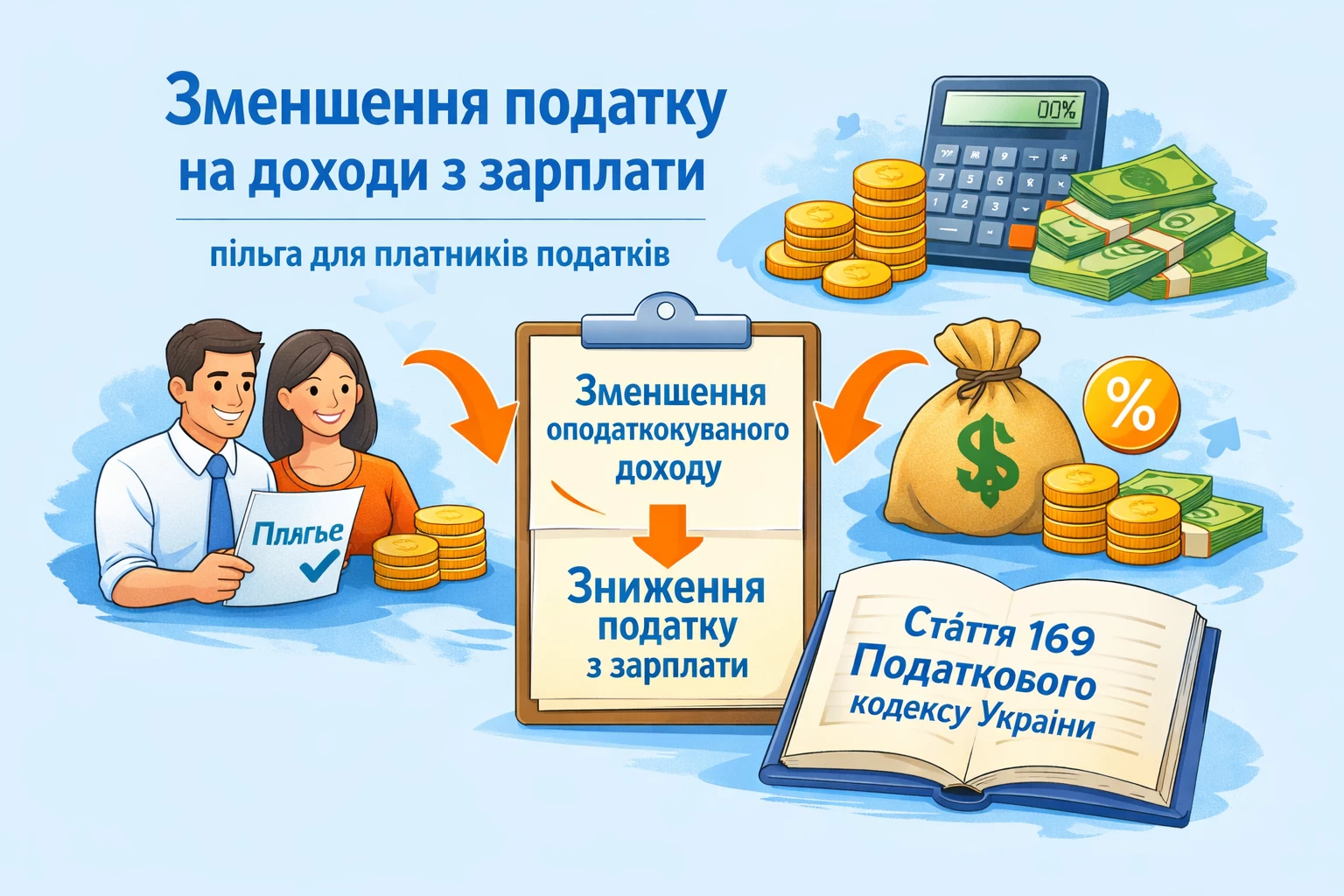 Така пільга дозволяє зменшити суму оподатковуваного доходу та знизити розмір податку на доходи фізичних осіб, що утримується із заробітної плати (стаття 169 Податкового кодексу України). 