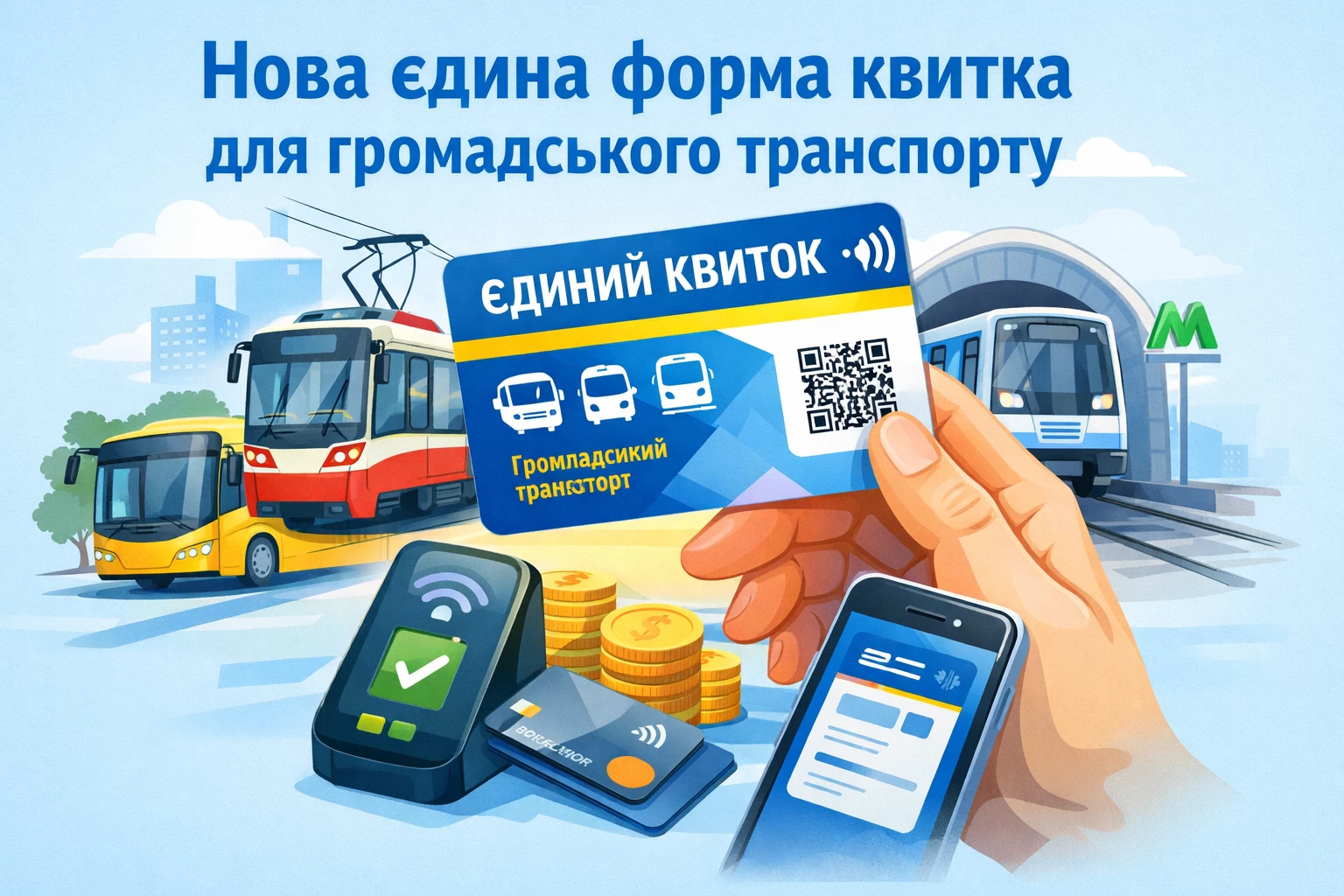 Набула чинності нова єдина форма квитка для громадського транспорту