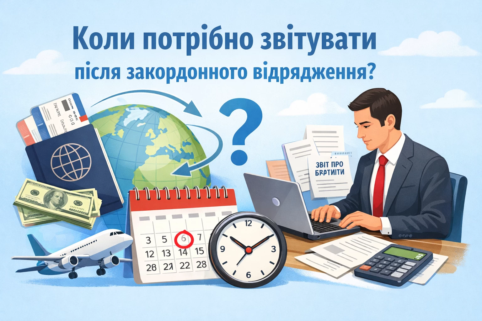 Коли потрібно звітувати після закордонного відрядження?