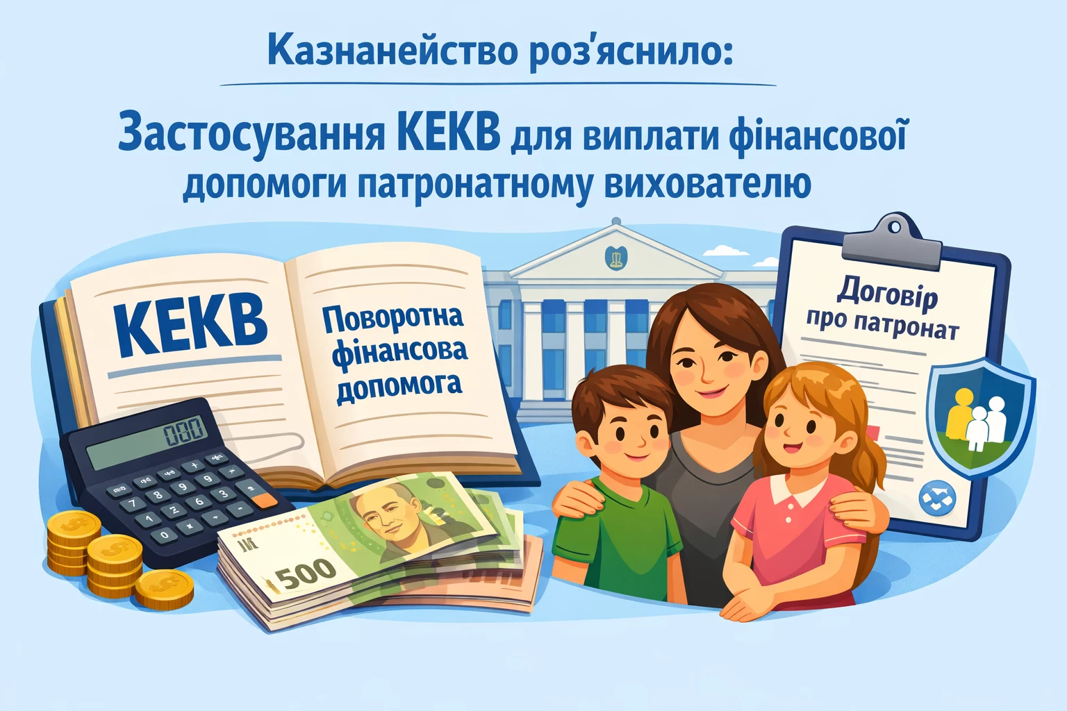 Казначейство роз’яснило застосування КЕКВ для виплати поворотної фінансової допомоги патронатному вихователю