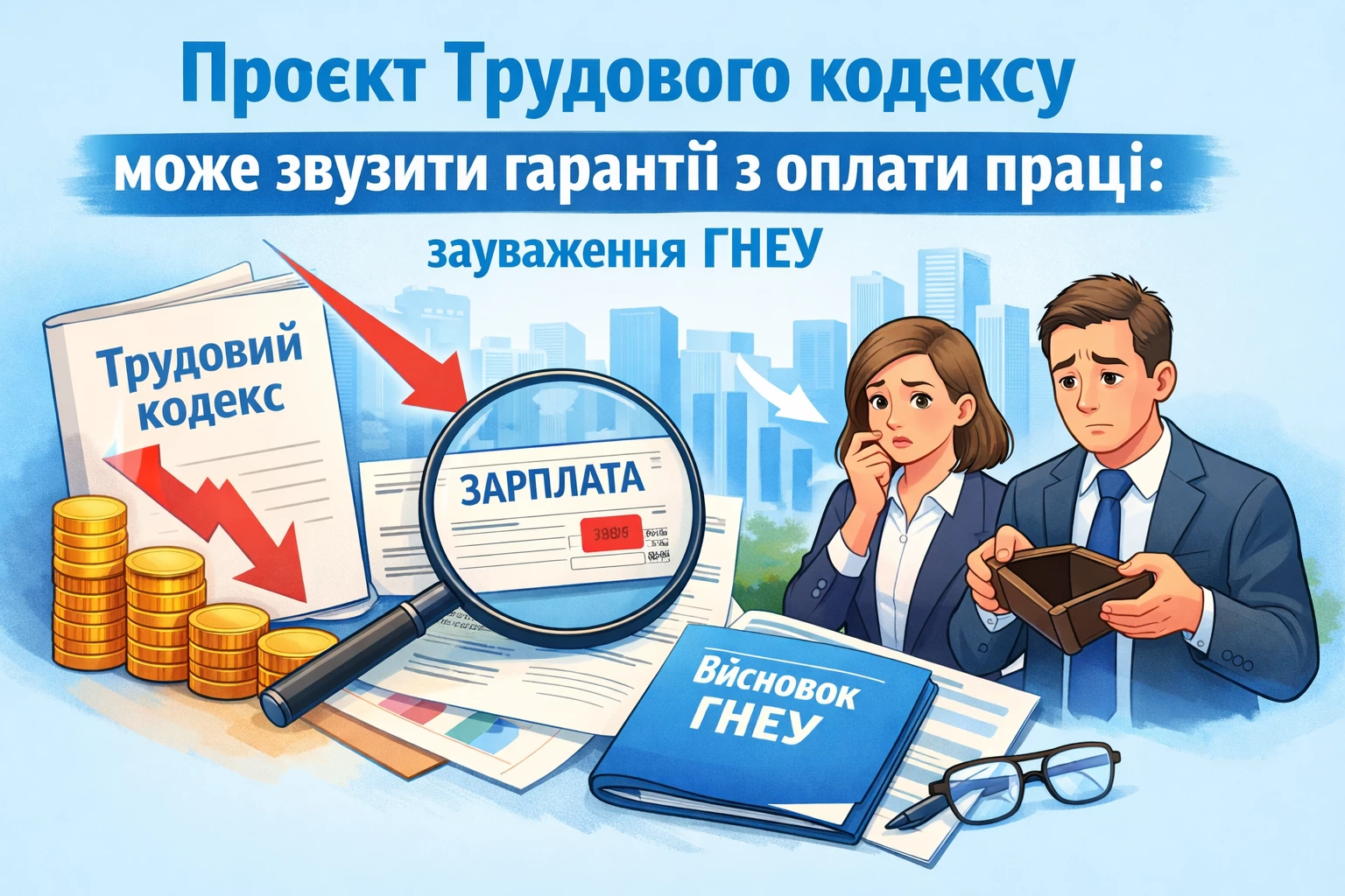 Проєкт Трудового кодексу може звузити гарантії з оплати праці: зауваження ГНЕУ