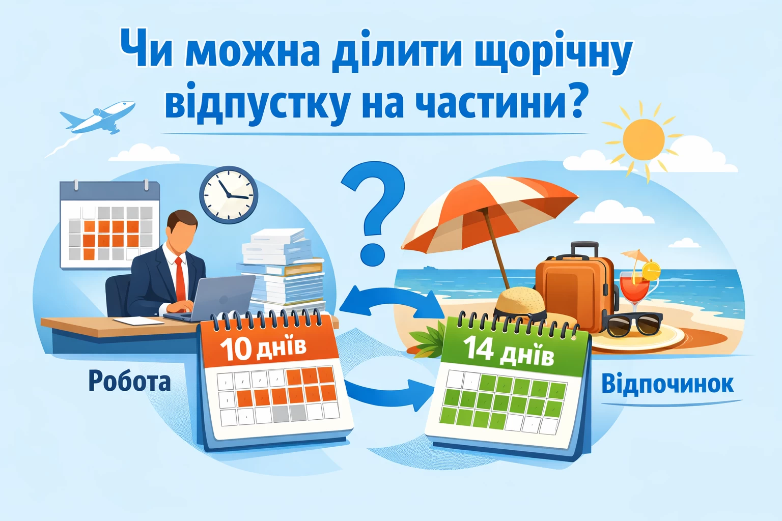 Чи можна ділити щорічну відпустку на частини?