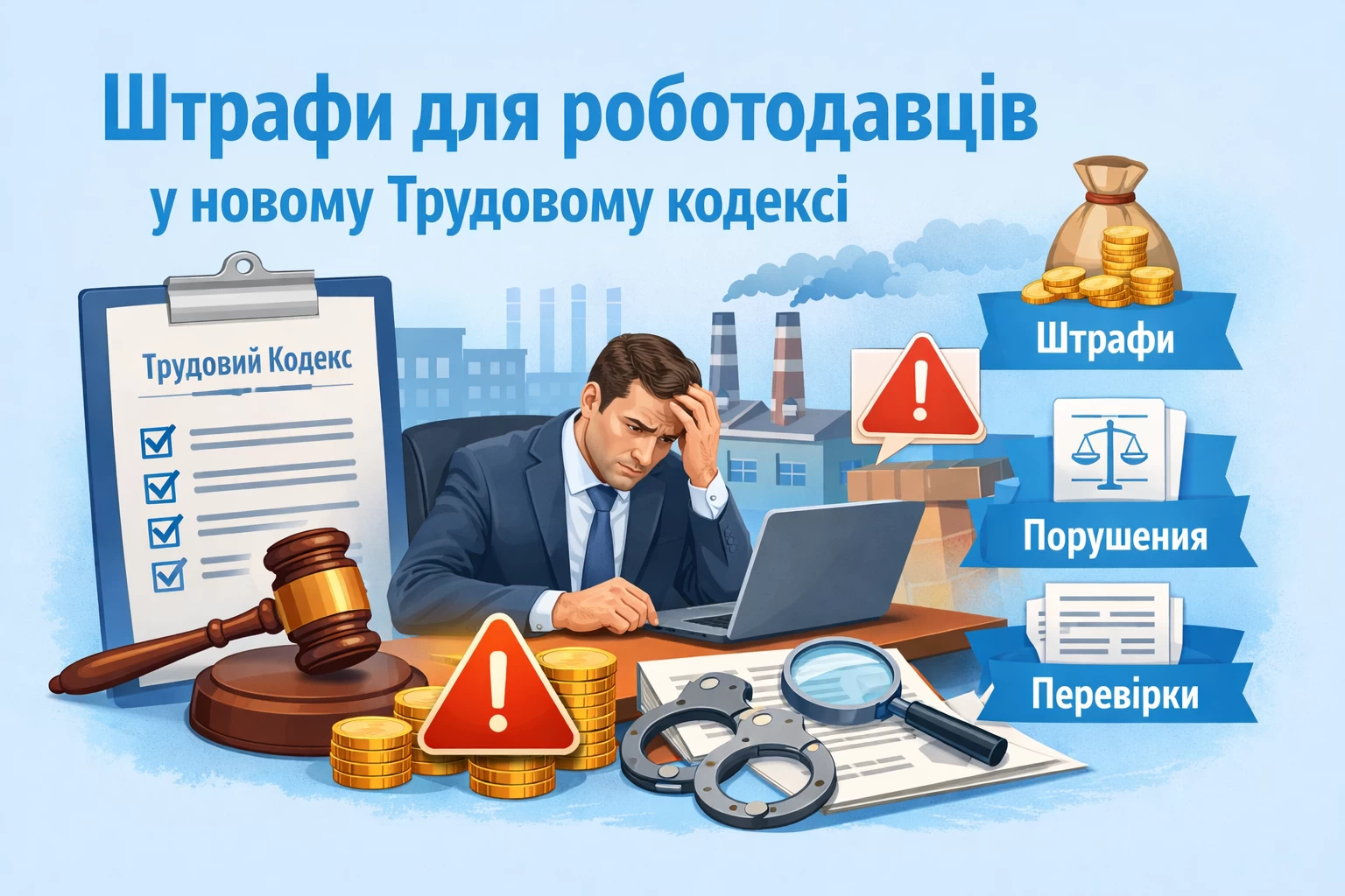 Які штрафи передбачає проєкт Трудового кодексу для роботодавців