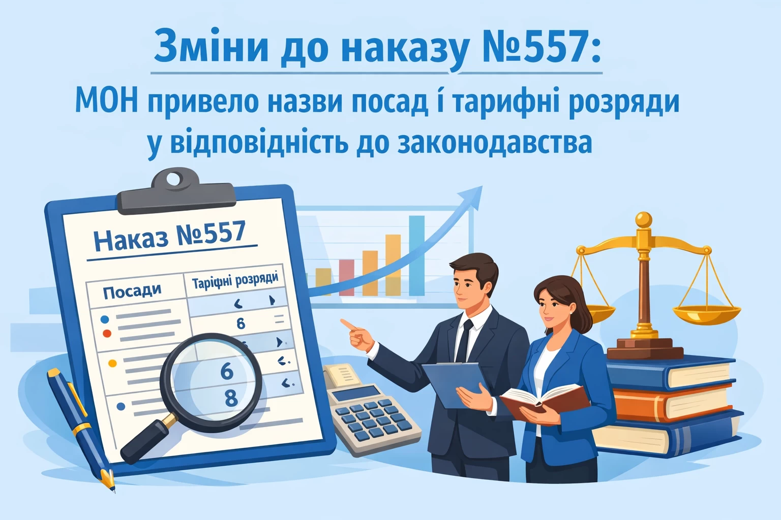 Зміни до наказу №557: МОН привело назви посад і тарифні розряди у відповідність до законодавства