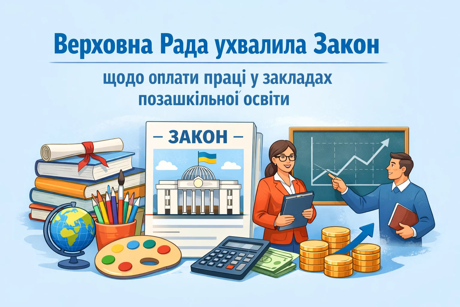 Верховна Рада ухвалила Закон щодо оплати праці у закладах позашкільної освіти