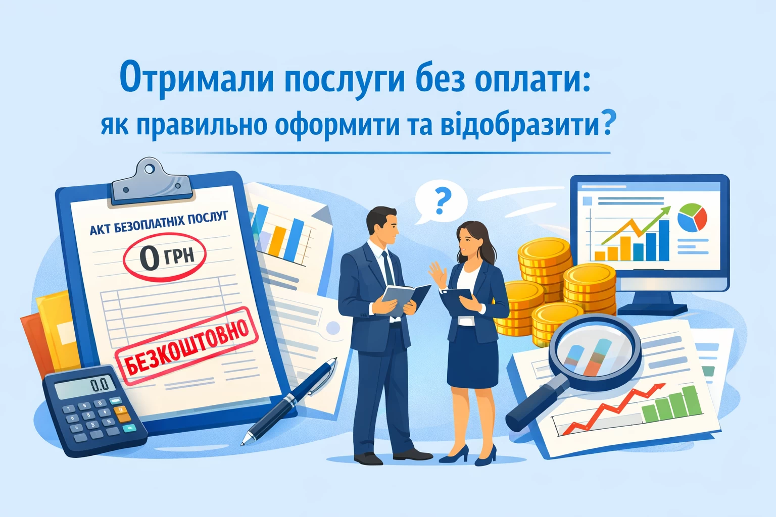 Отримали послуги без оплати: як правильно оформити та відобразити?