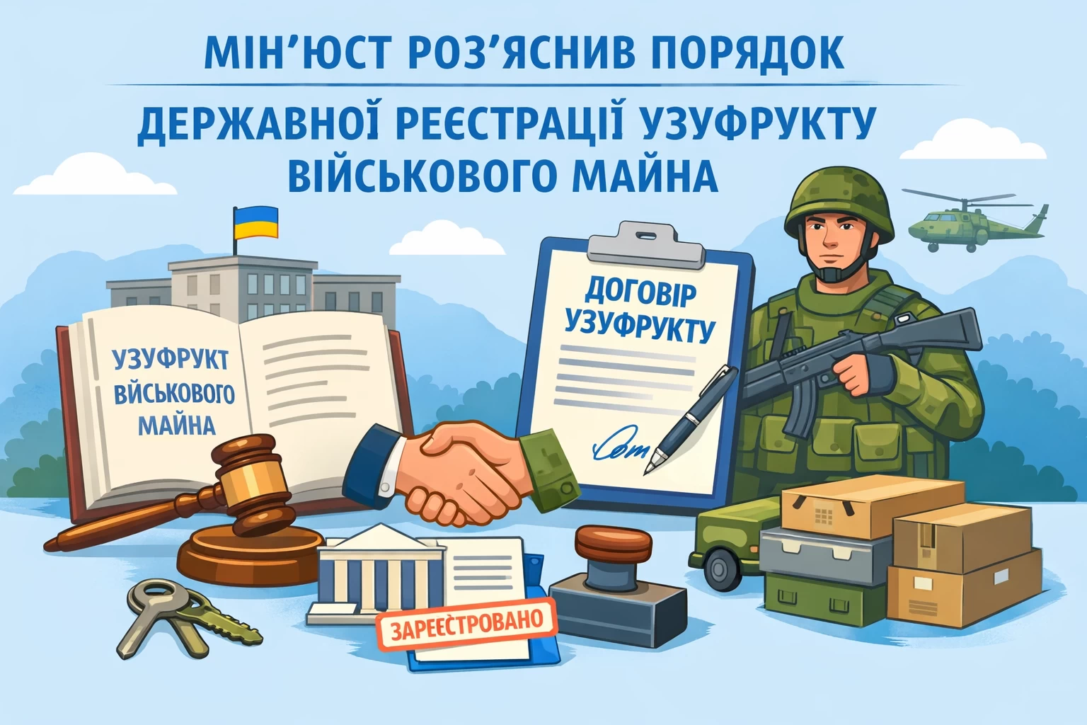 Мін’юст роз’яснив порядок державної реєстрації узуфрукту військового майна