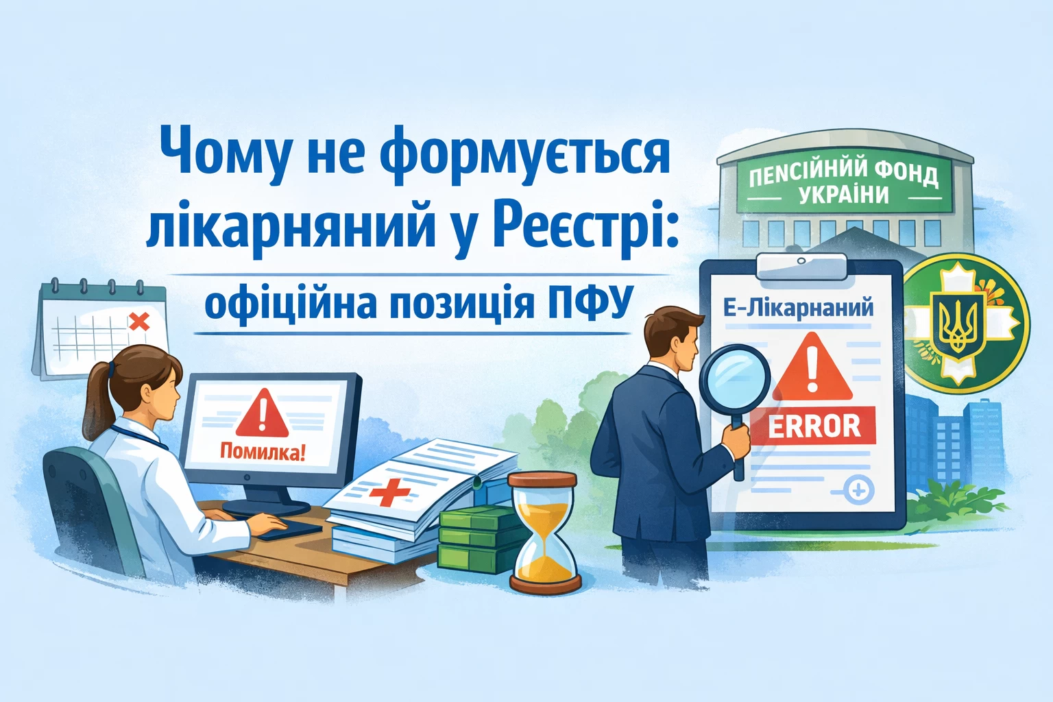 Чому не формується лікарняний у Реєстрі: офіційна позиція ПФУ