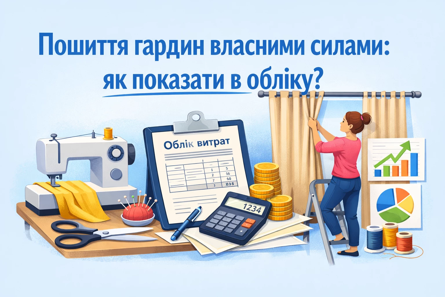 Пошиття гардин власними силами: як показати в обліку?