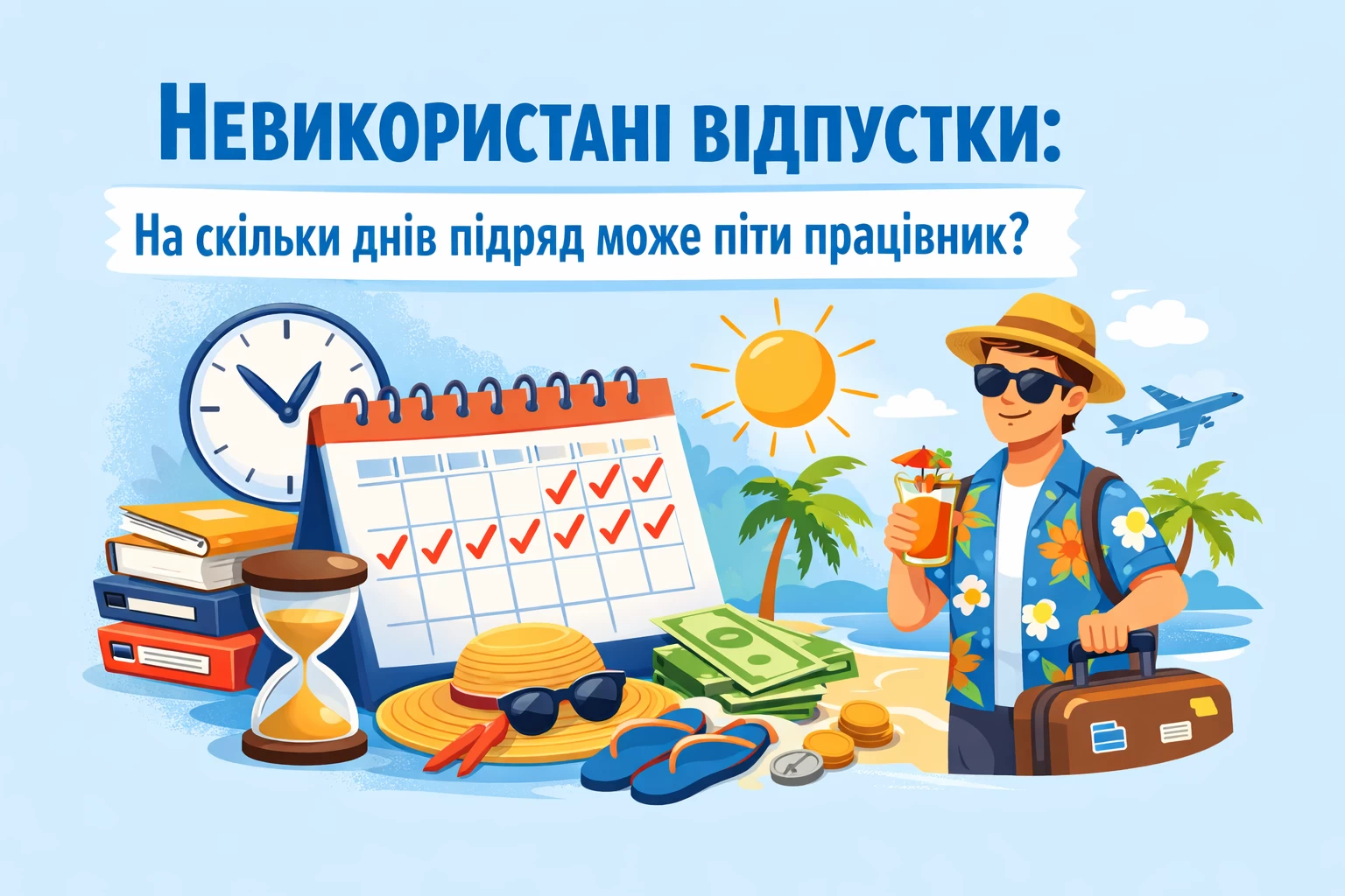 Невикористані відпустки: на скільки днів підряд може піти працівник