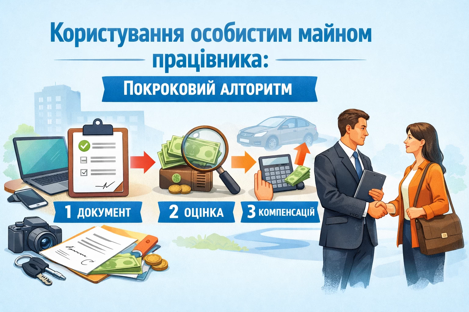 Користування особистим майном працівника: покроковий алгоритм