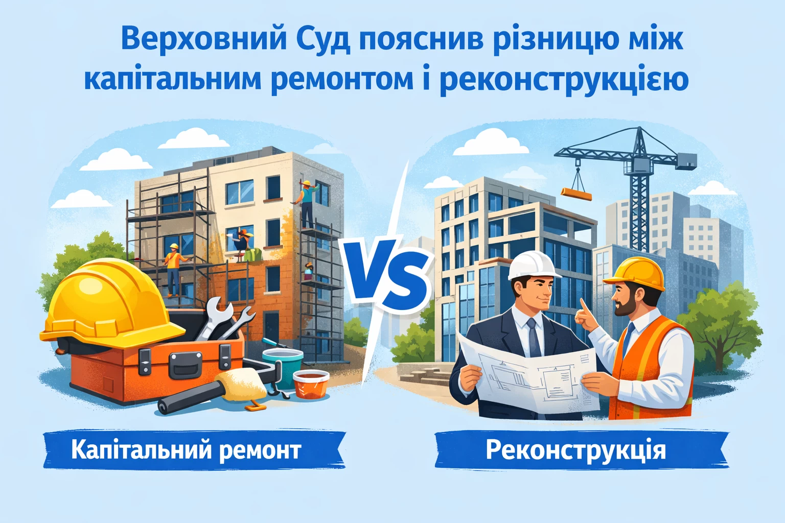 Верховний Суд пояснив різницю між капітальним ремонтом і реконструкцією