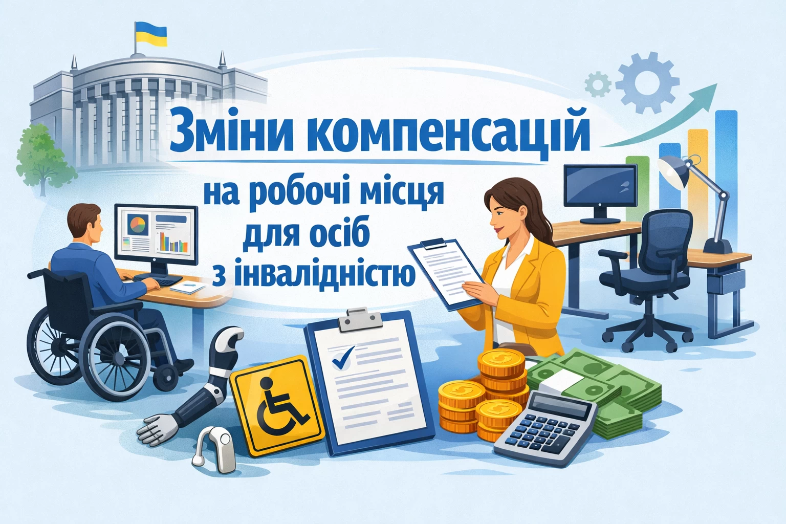 Кабмін планує змінити порядок компенсації витрат на облаштування робочих місць для осіб з інвалідністю