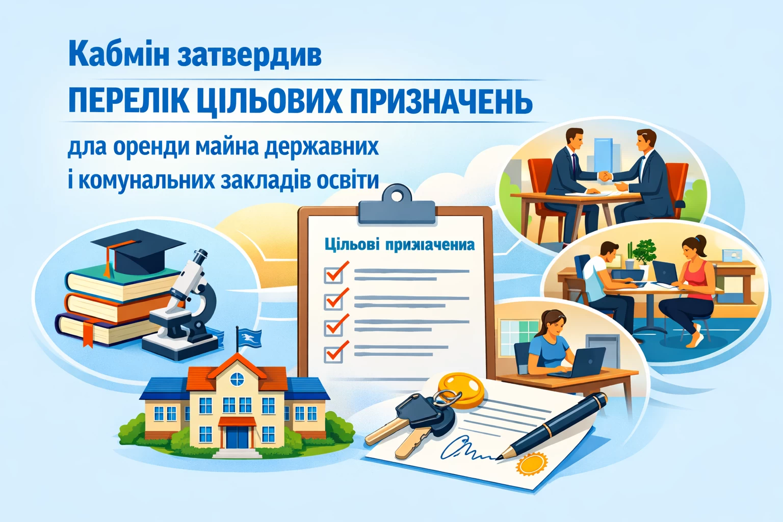 Кабмін затвердив перелік цільових призначень для оренди майна державних і комунальних закладів освіти