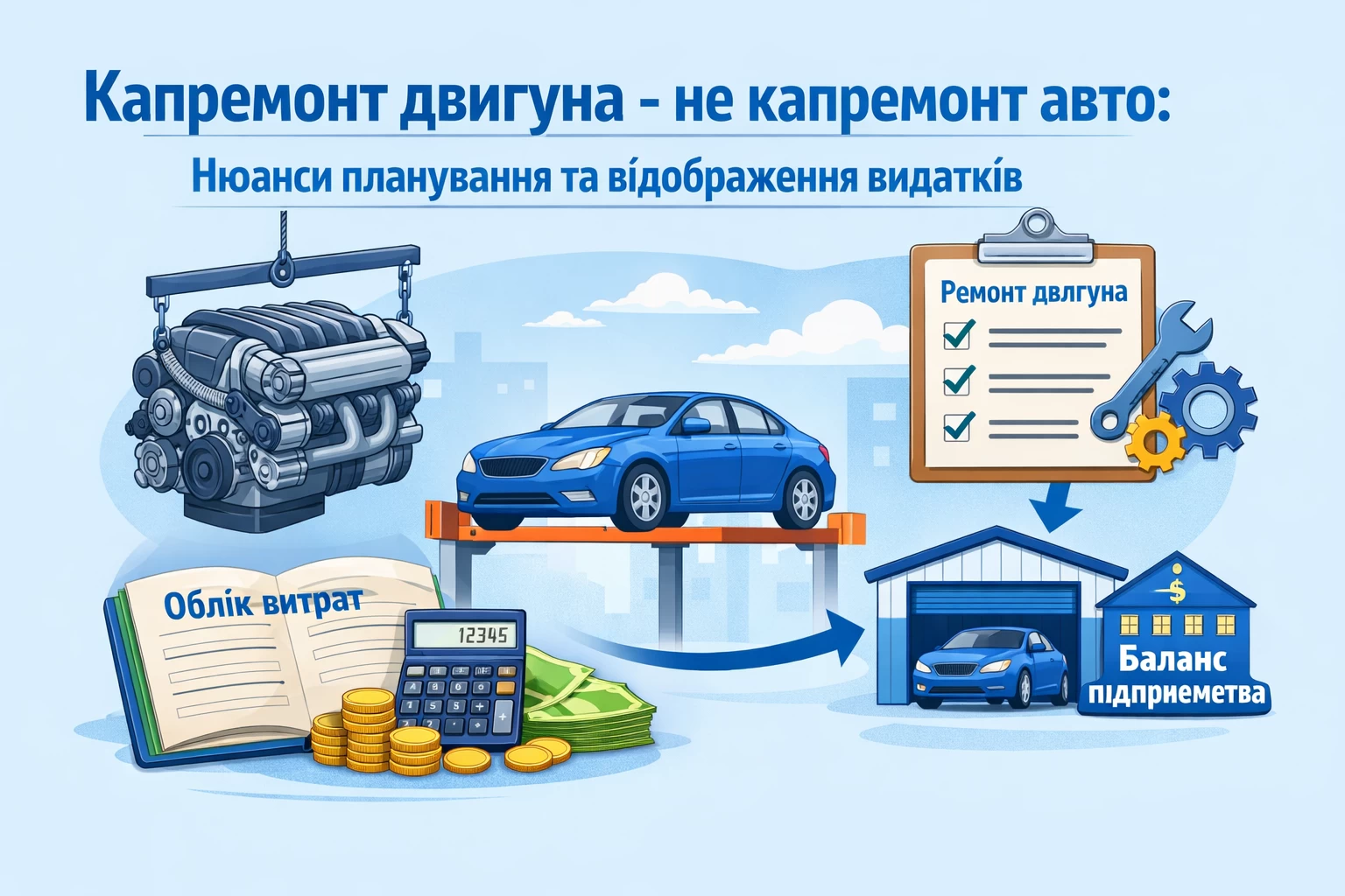 Капремонт двигуна - не капремонт авто: нюанси планування та відображення видатків
