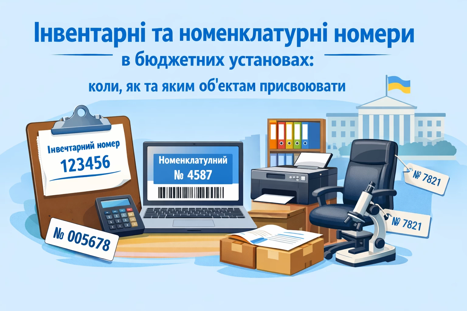 Інвентарні та номенклатурні номери в бюджетних установах: коли, як та яким об’єктам присвоювати