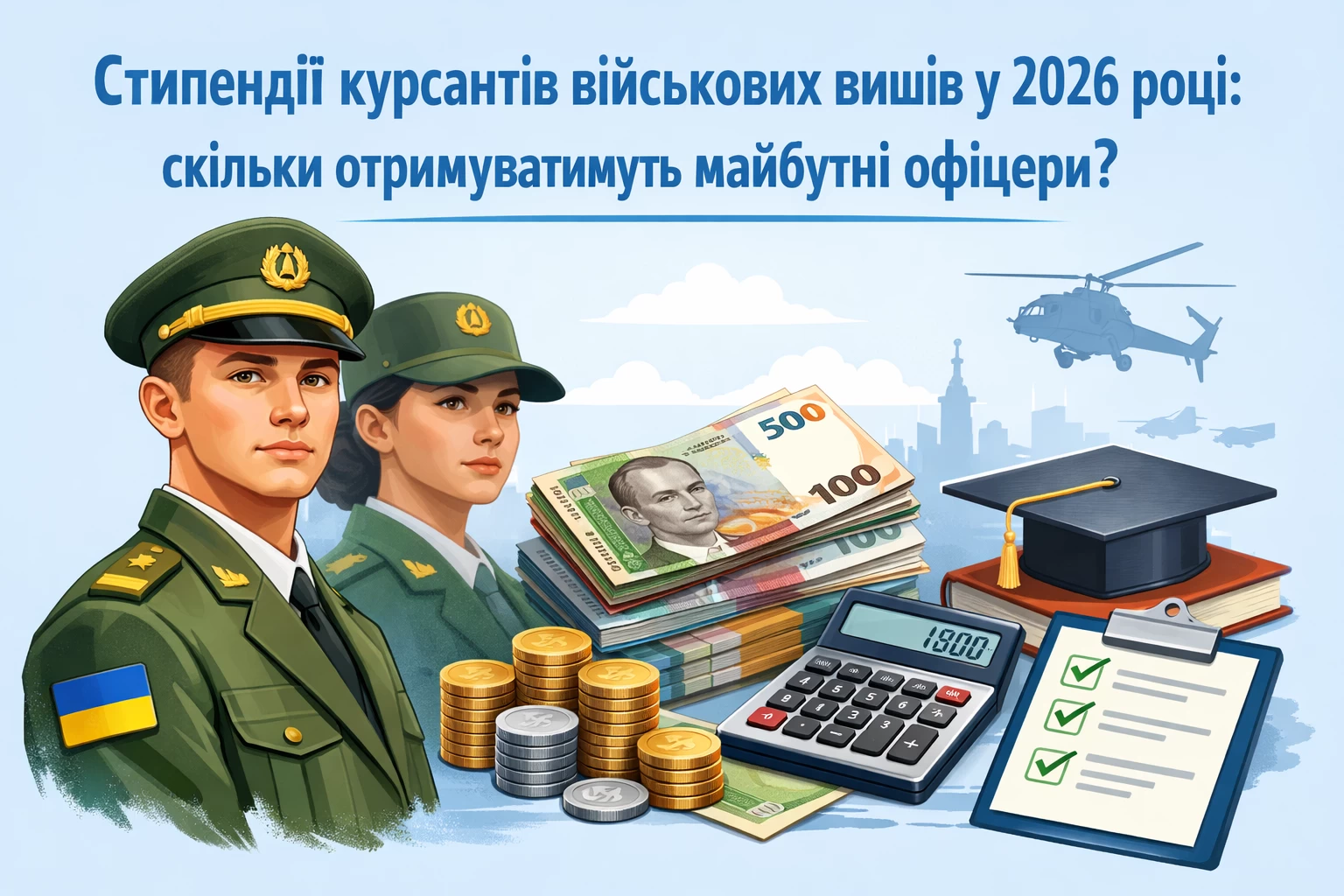 Стипендії курсантів військових вишів у 2026 році: скільки отримують майбутні офіцери