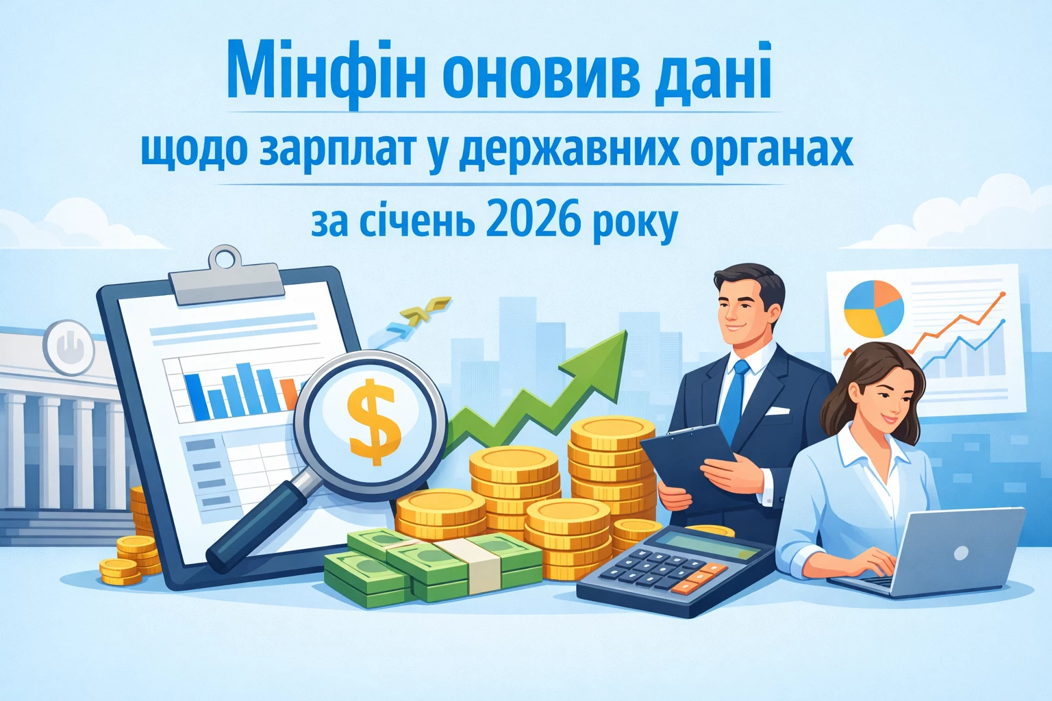 Мінфін оновив дані щодо рівня оплати праці у державних органах за січень 2026 року