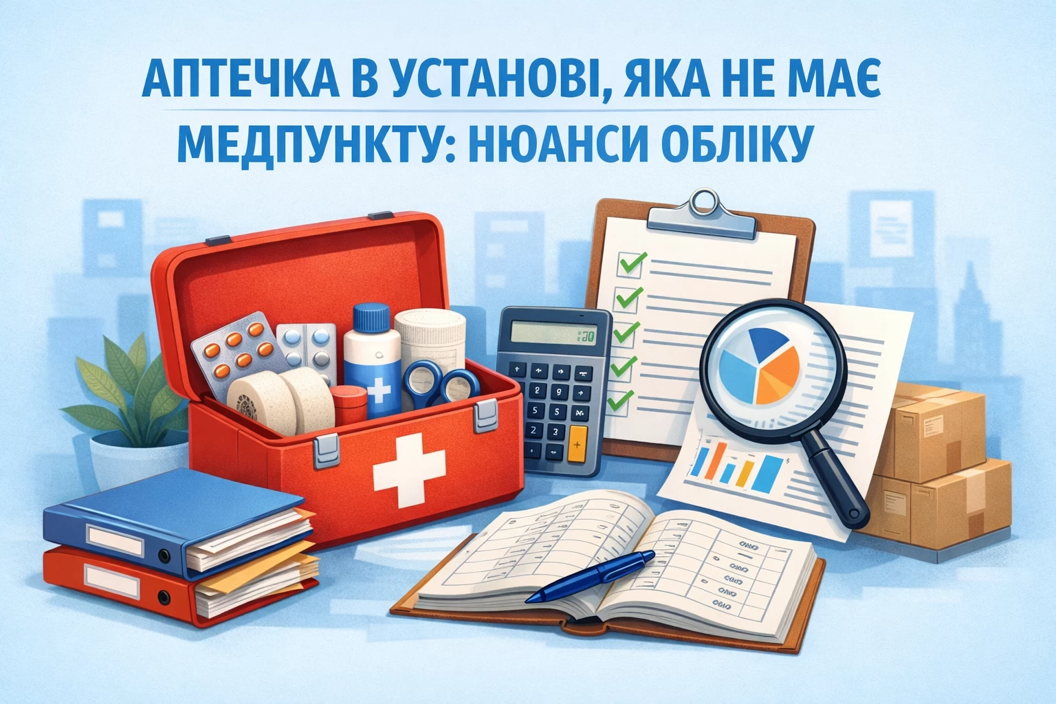 Аптечка в установі, яка не має медпункту: нюанси обліку
