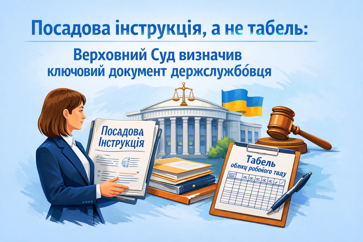 Посадова інструкція, а не табель: Верховний Суд визначив ключовий документ держслужбовця