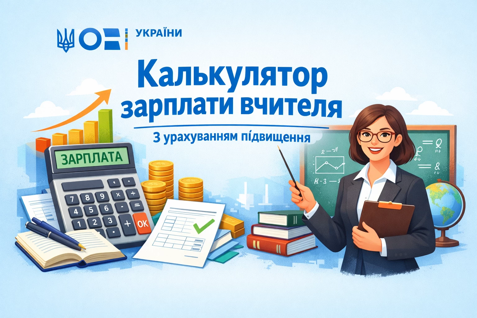 МОН створило калькулятор для точного розрахунку зарплати вчителя з урахуванням підвищення