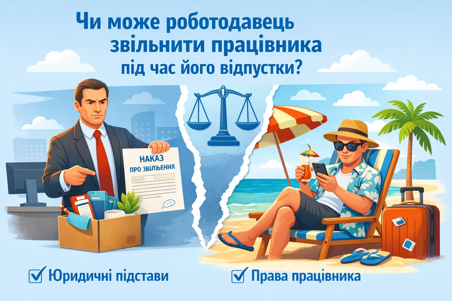 Чи може роботодавець звільнити працівника під час його відпустки