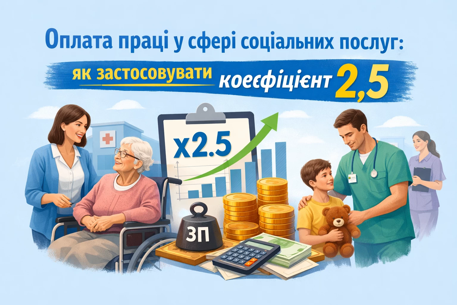Оплата праці у сфері соціальних послуг: як застосовувати коефіцієнт 2,5