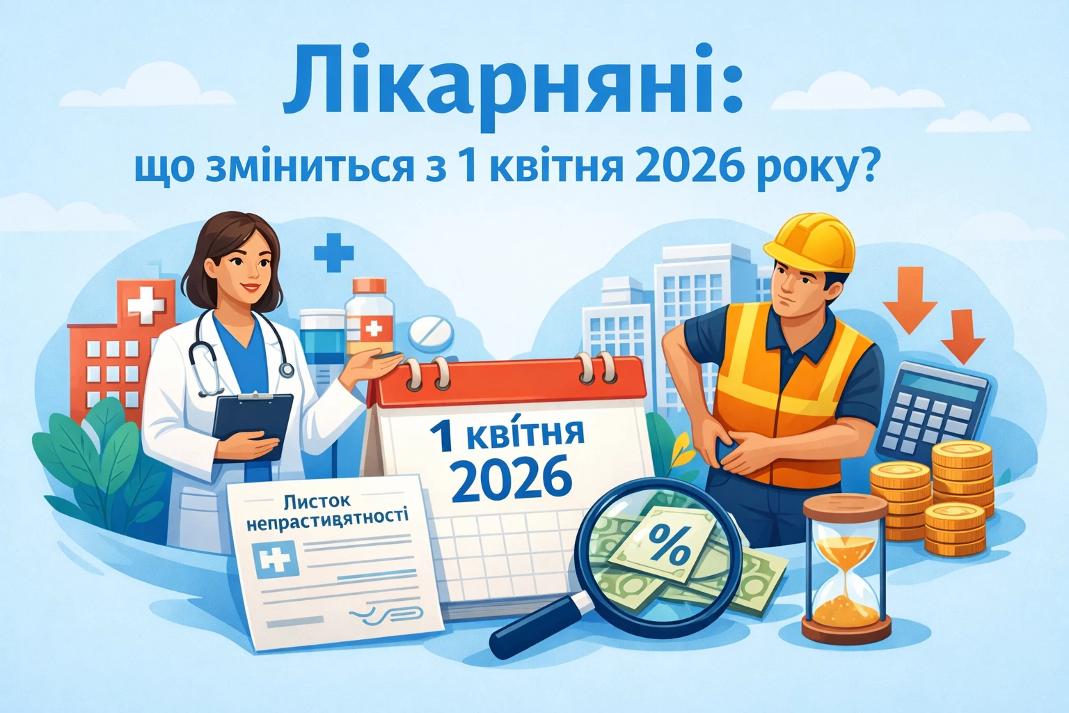 Лікарняні: що зміниться з 1 квітня 2026 року?