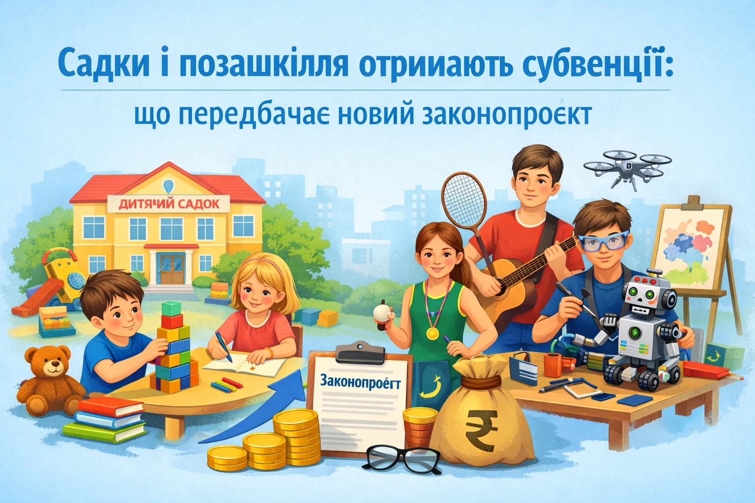 Садки і позашкілля отримають субвенції: що передбачає новий законопроєкт