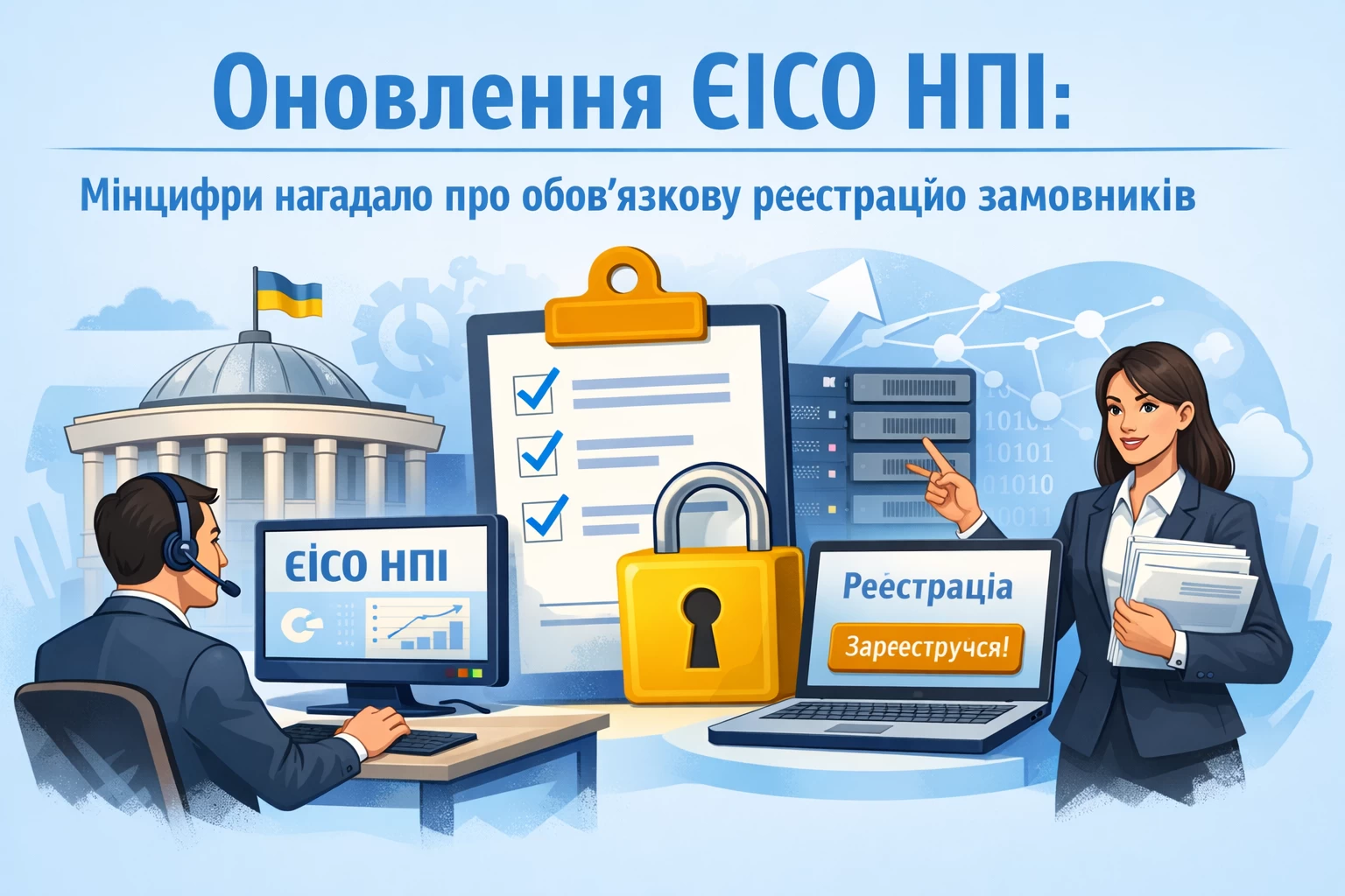 Оновлення ЄІСО НПІ: Мінцифри нагадало про обов’язкову реєстрацію замовників