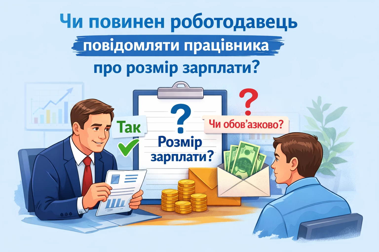 Чи повинен роботодавець повідомляти працівника про розмір зарплати