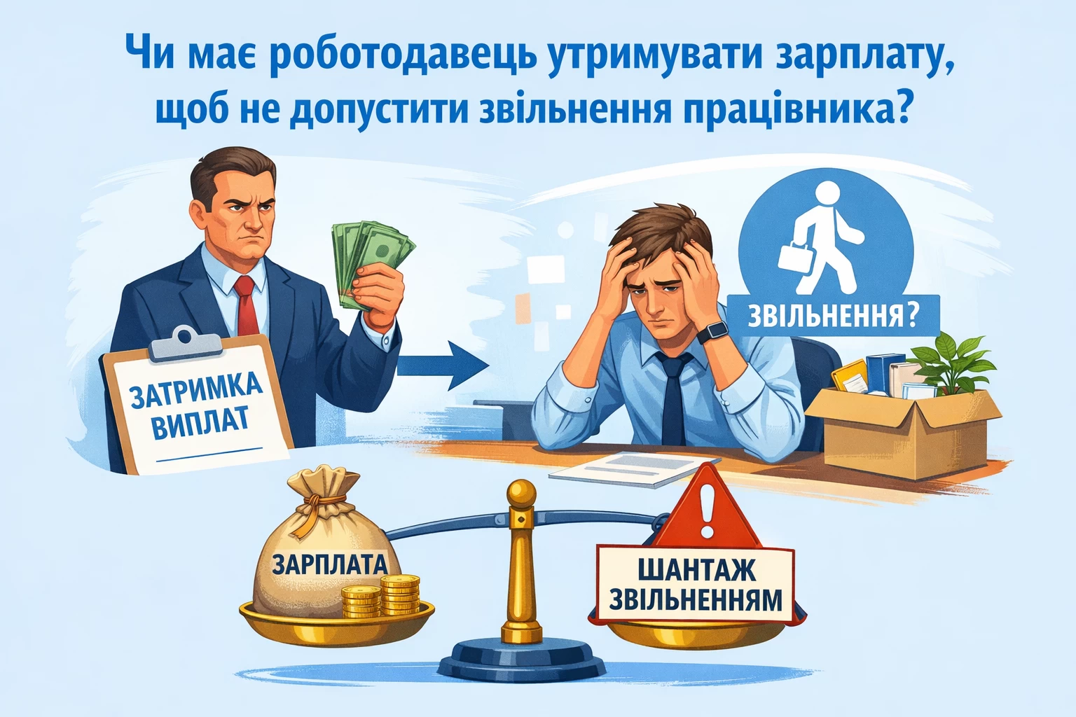 Чи має право роботодавець утримувати зарплату, щоб не допустити звільнення працівника