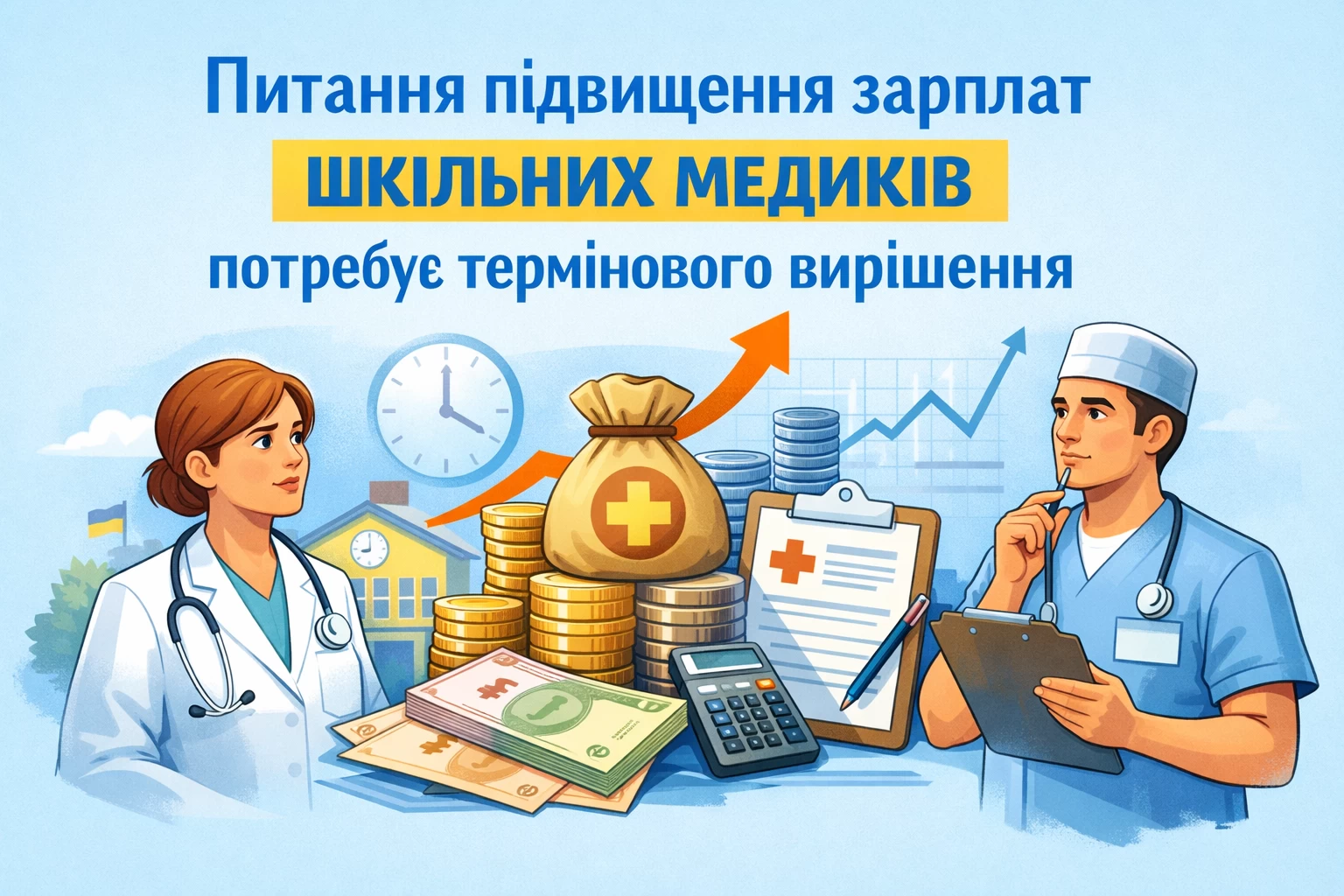 Питання підвищення зарплат шкільних медиків потребує термінового вирішення