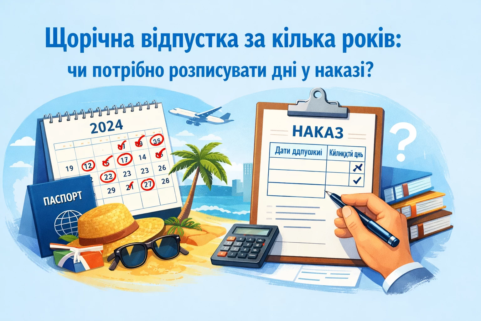Щорічна відпустка за кілька років: чи потрібно розписувати дні у наказі