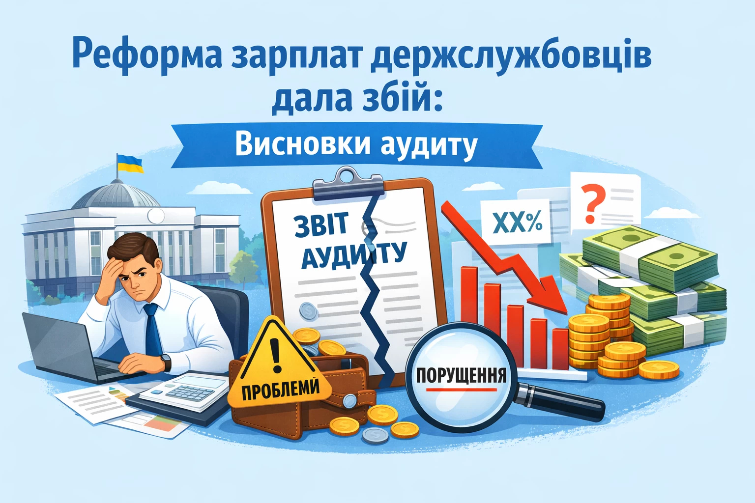 Реформа зарплат держслужбовців дала збій: висновки аудиту