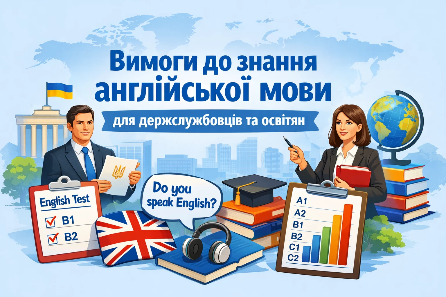 Уряд встановив вимоги до рівня володіння англійською мовою для держслужбовців та освітян