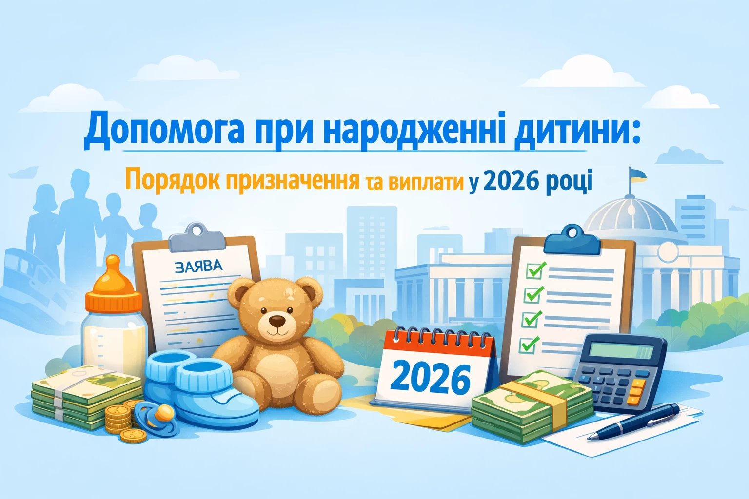 Допомога при народженні дитини: порядок призначення та виплати у 2026 році