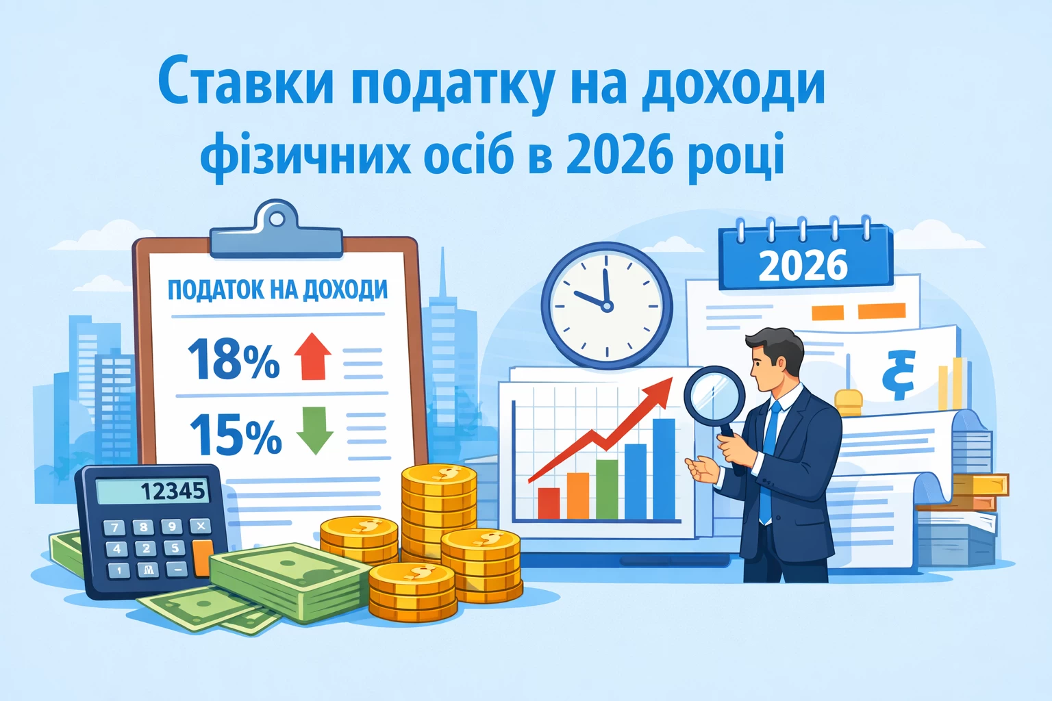 Ставки податку на доходи фізичних осіб в 2026 році