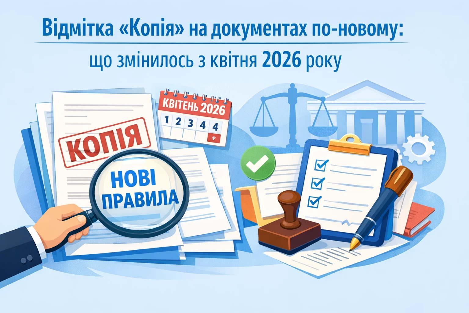 Відмітка «Копія» на документах по-новому: що змінилось з квітня 2026 року